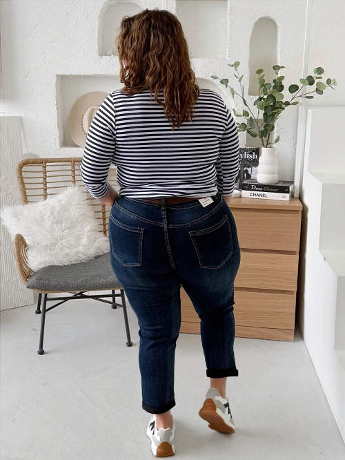 Džíny Legendary tmavý denim do 4XL