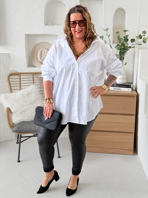 Oversize bílá košile do 4XL