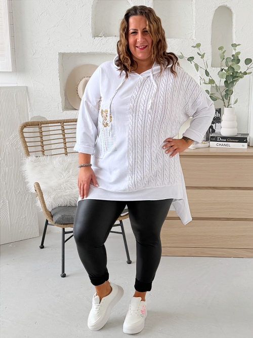 Tunikové šaty Cop do 4XL bílé