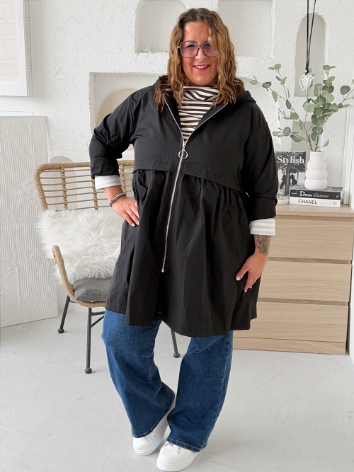 Balonová bunda do 4XL - černá