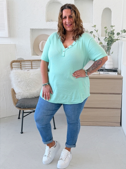 Stylové tričko Robin do 4XL - mintová 