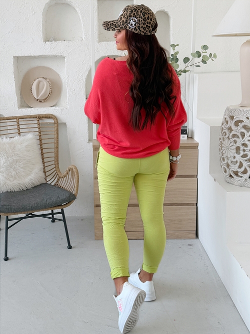 Kalhoty Buttons strečové vhodné od S do 3XL neon žluté