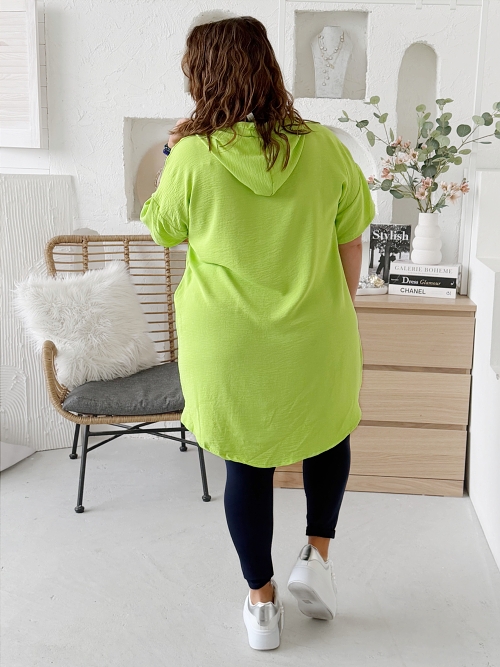 Halenka Sporty z nemačkavého materiálu - neon žlutá