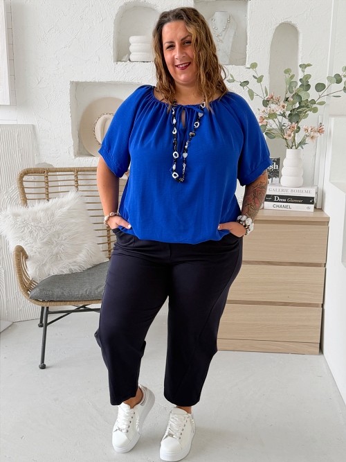 Halenka Nora do 4XL - královsky modrá