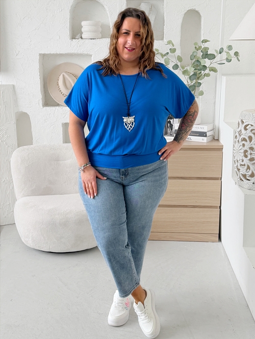Viskózové tričko Sula do 3XL královsky modré