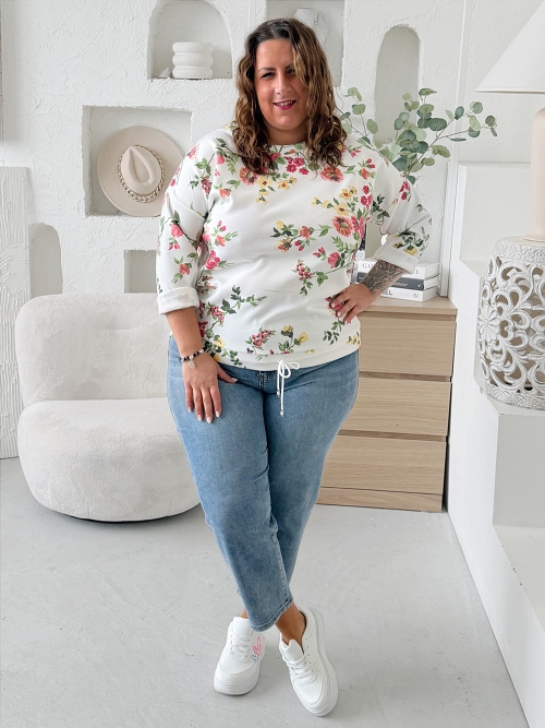 Mikina Spring Flowers do 3XL 