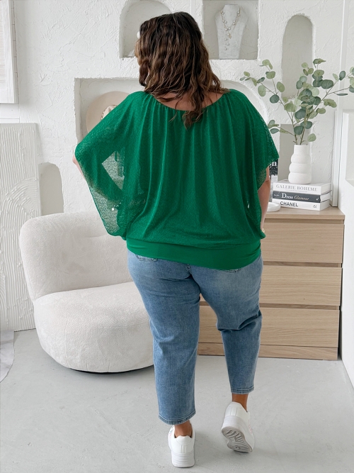 Top Mellory do 3XL zelený