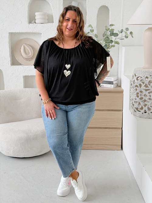 Top Mellory do 3XL černý