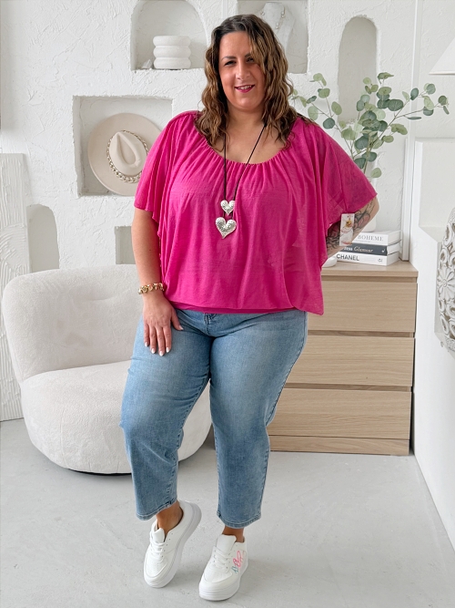 Top Mellory do 3XL fuchsiový