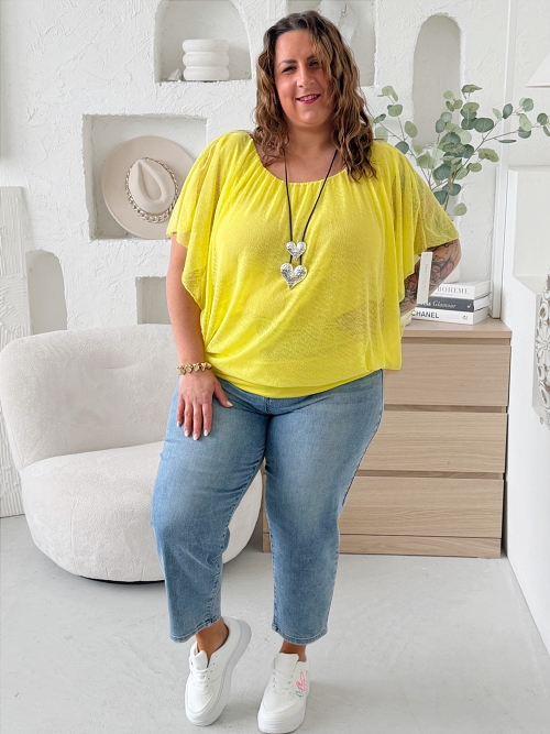 Top Mellory do 3XL žlutý