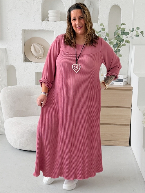 Šaty Perfect Feel do 5XL - starorůžové