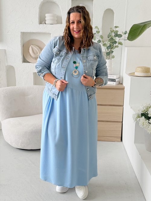 Šaty Sunny Comfort do 5XL - světle modré