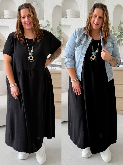 Šaty Sunny Comfort do 5XL - černé