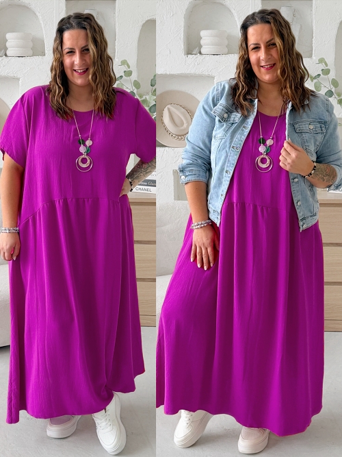 Šaty Sunny Comfort do 5XL - ostružina
