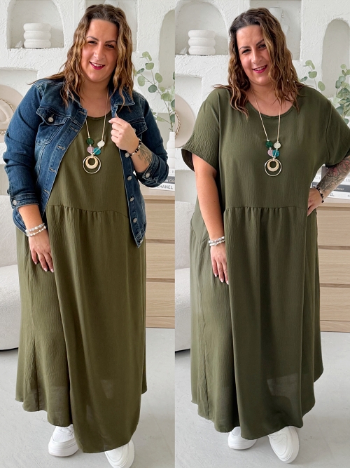 Šaty Sunny Comfort do 5XL - khaki