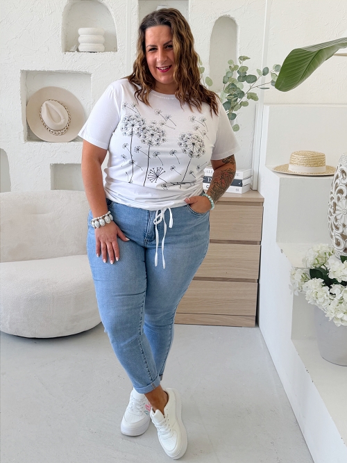 Tričko Pampeliška do 4XL bílá