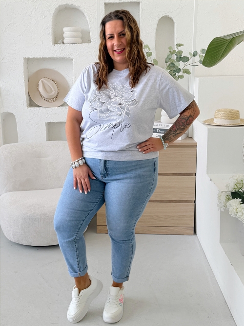 Tričko Pampeliška do 4XL modré