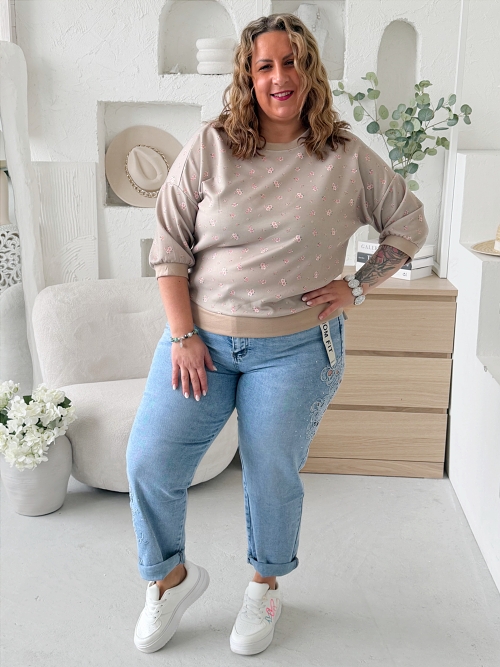 Máslová mikina Romance do 3XL - fango