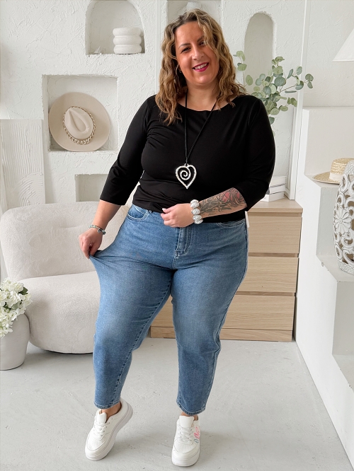 Velmi pružné džíny větších velikostí balonové do 4XL