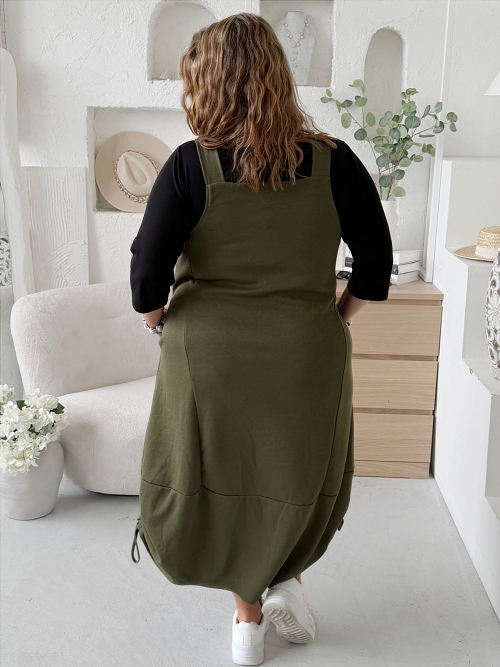 Laclové šaty Myself do 4XL - khaki