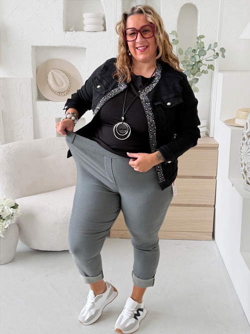 HIT!!! Superstrečové kalhoty Stella do 4XL - (denim modré)
