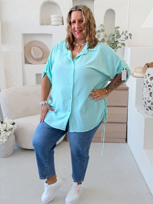 Košile s vázáním Donna do 5XL - bílá