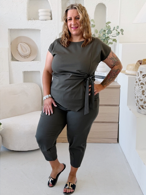 Souprava Madame Chic do 3XL - khaki