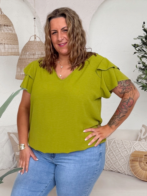 Halenkové tričko Modish do 3XL - oliva