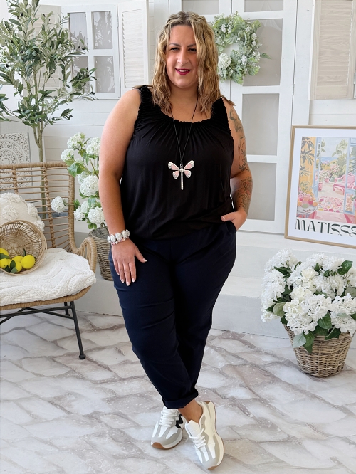 Superelastické tílko do 4XL černé