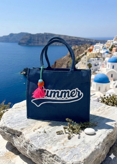 Plážová kabelka Summer - tmavě modrá
