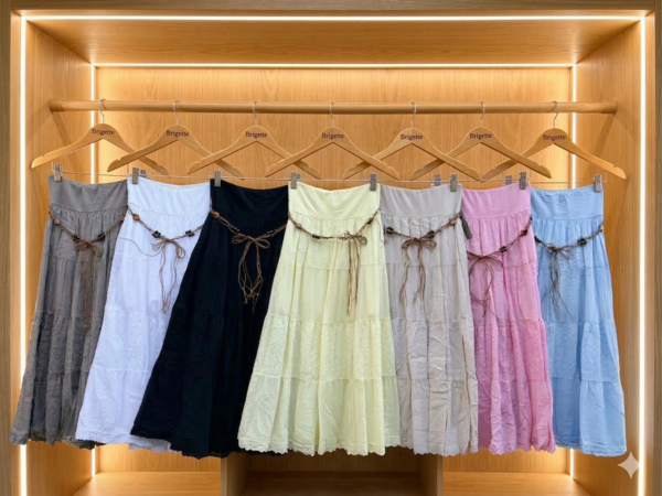 Sukně áčková letní krajka S do XL - béžová