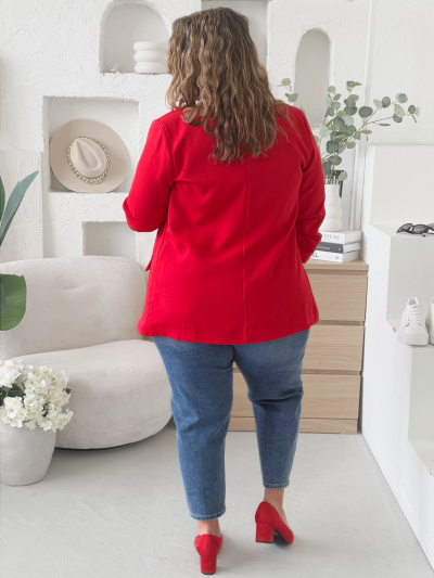 Sako větší velikost s podšívkou a červené