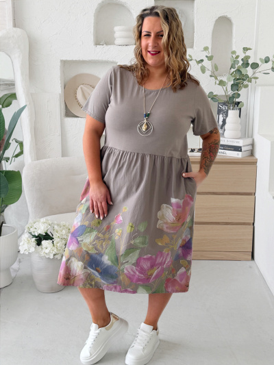 Balonové šaty Flower Pastel do 4XL - fango