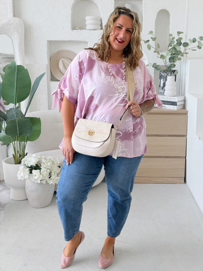 Volná halenka CikCak do 4XL - růžová
