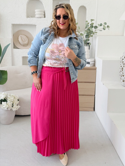 Sukně Elnina do 4XL - fuchsiová