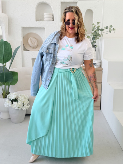 Sukně Elnina do 4XL - mintová