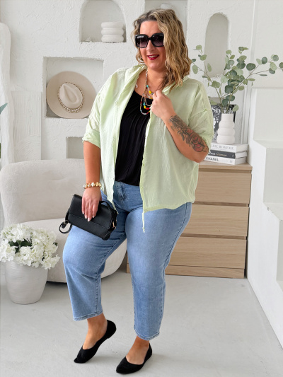 Lehounká bundička Golie do 3XL - limetka