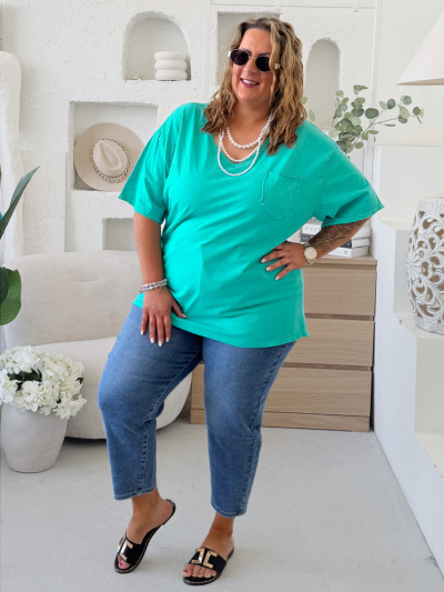 Bavlněné tričko Loby do V do 4XL - výběr barev po rozkliknutí