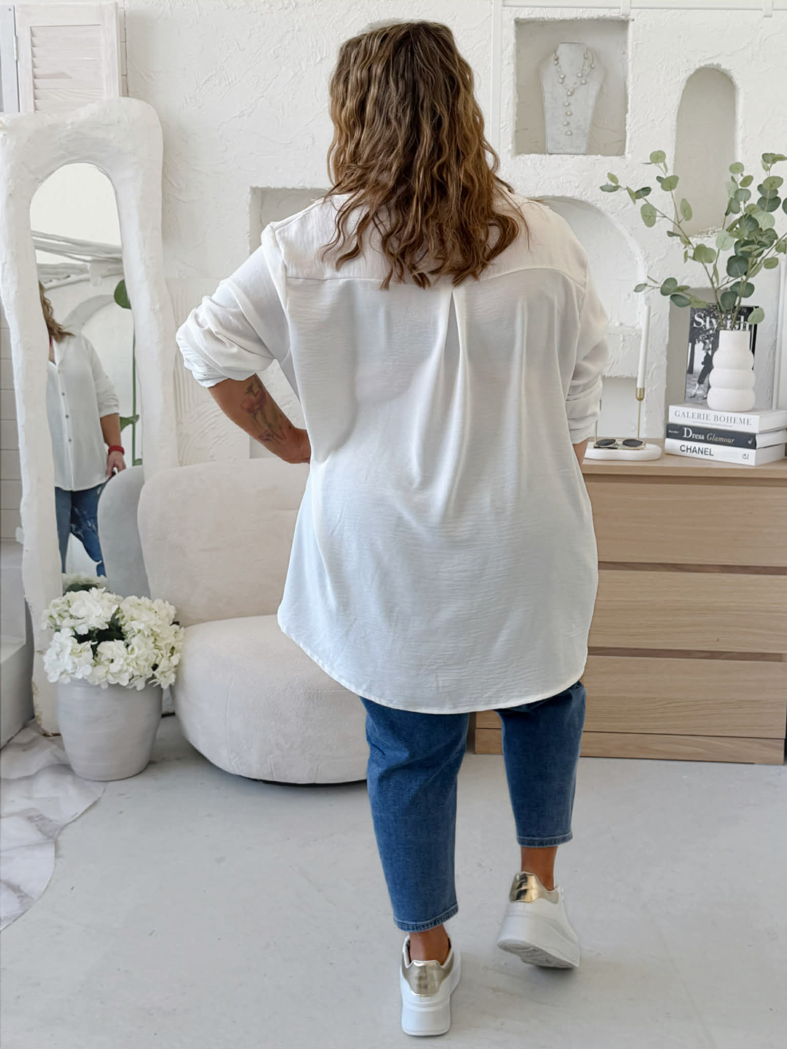 Košile Linda do 4XL - bílá