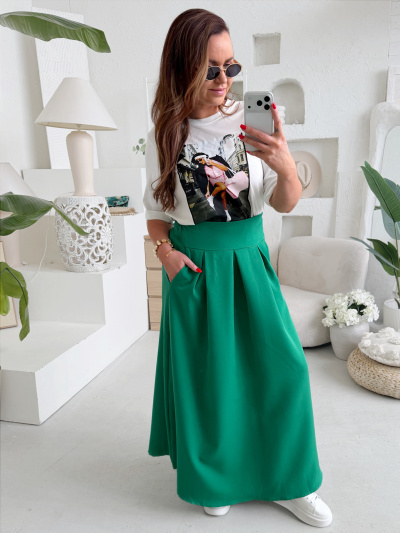 Sukně áčková Lara od S do L - zelená