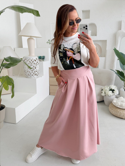 Sukně áčková Lara od S do L - pudrová