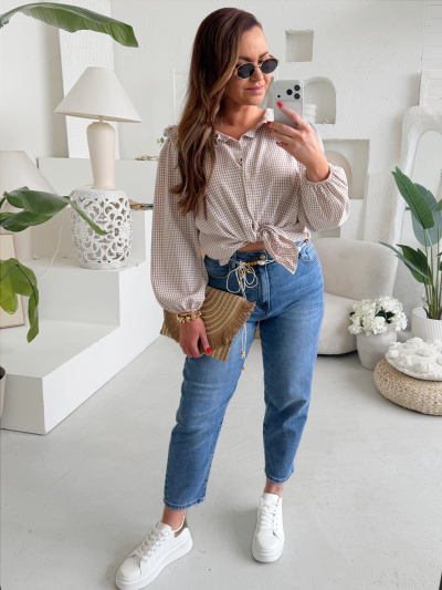 Košile Elegance od S do L - béžová