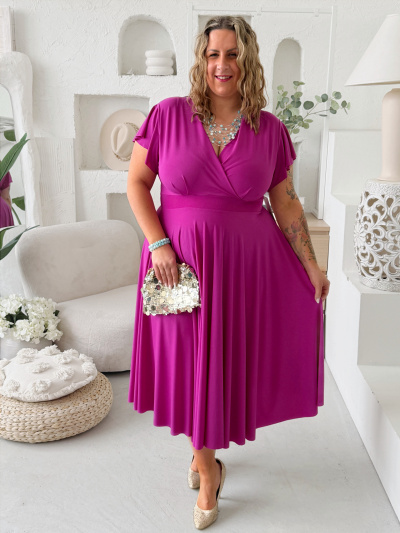 Áčkové šaty Ladonna do 4XL ostružina