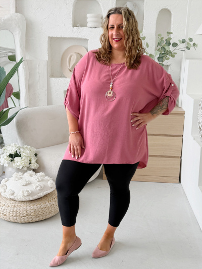 Tunika Iris do 4XL - starorůžová