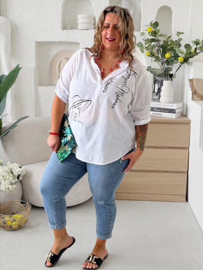 Bavlněná košile Dáma do 3XL 