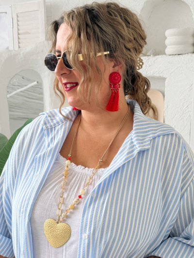 Náušnice červené Haem