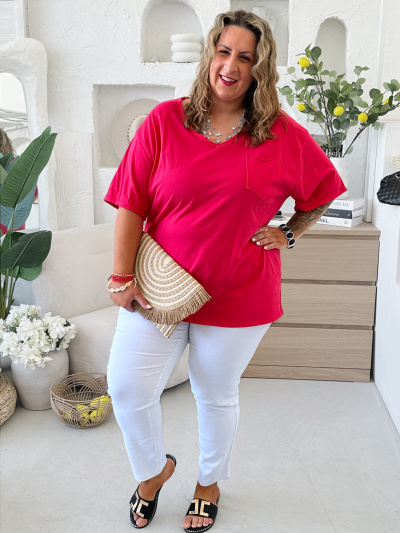 Superelastické strečové kalhoty Ivka bílé