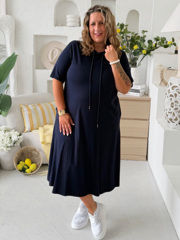 Bavlněné sportovní šaty Bonie do 4XL tmavě modré