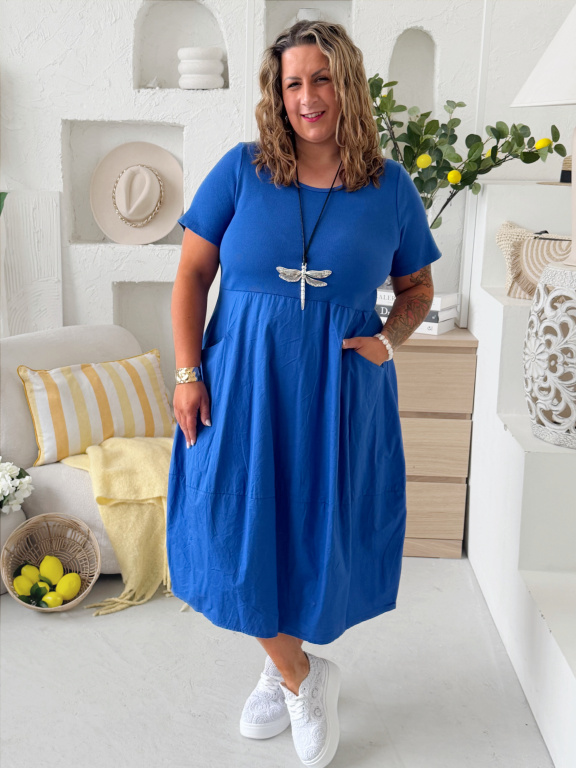 Náhrdelník na kůži VÁŽKA s kamínky