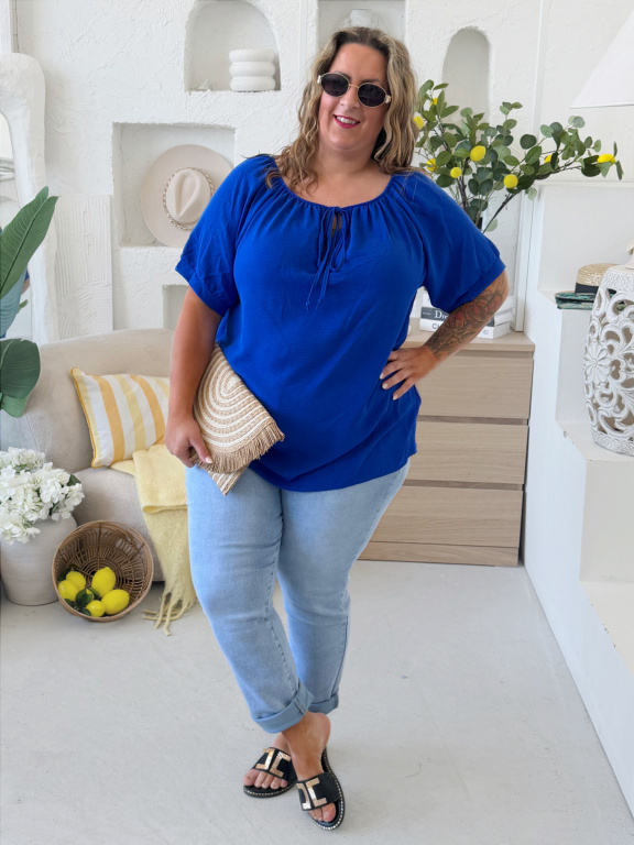 Halenka Nora Free do do 4XL - KRÁLOVSKY MODRÉ